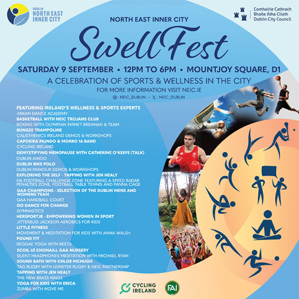 Poster for the previous year’s Swellfest community calisthenics workshop held in Dublin