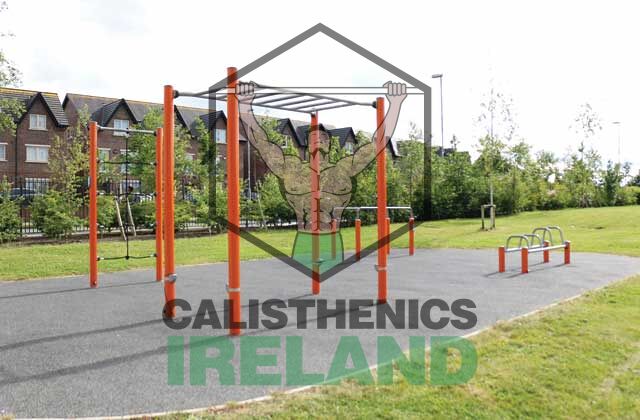 Calisthenics park at Belmayne in North Dublin, featuring outdoor fitness equipment for bodyweight and functional training