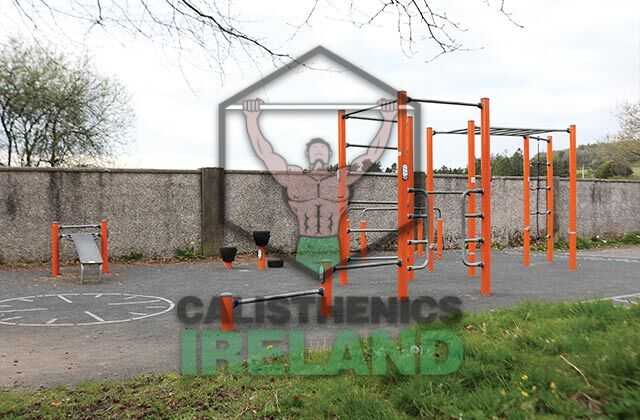 Public exercise space in Blarney, Cork, with outdoor fitness equipment for calisthenics and community training