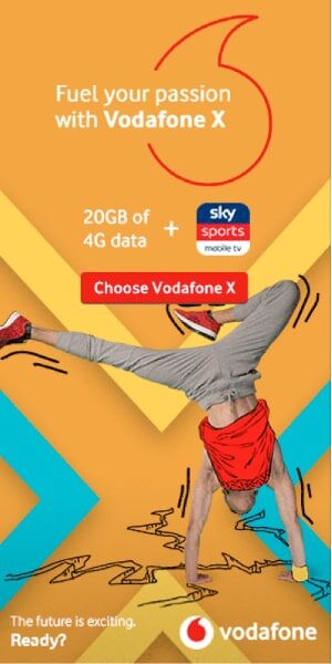 Mikolaj performing a handstand during a Vodafone and Sky marketing campaign, showcasing calisthenics skills and strength