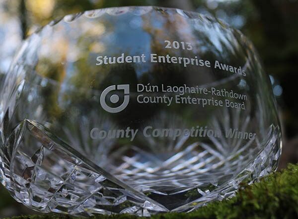 Photo of the Dublin Student Enterprise Award 2013 trophy won by Calisthenics Ireland