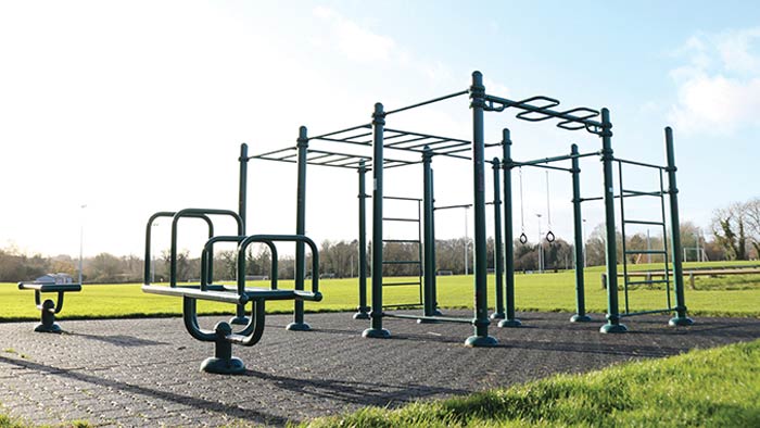 Map of calisthenics parks and outdoor workout gyms across Ireland showing public training locations