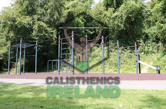 Calisthenics park at Cork Great in Bray, Dublin, featuring outdoor workout equipment for strength, mobility, and functional training