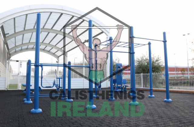 North Dublin calisthenics park at Decathlon featuring outdoor gym equipment for functional fitness