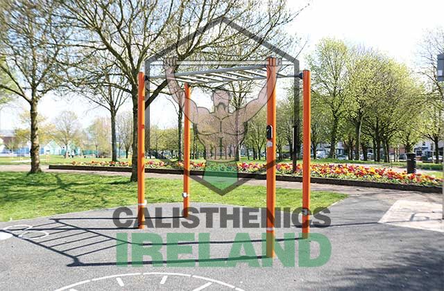 Monkey bar equipment at Gerry O’Sullivan Park in Cork, used for outdoor calisthenics and functional fitness training