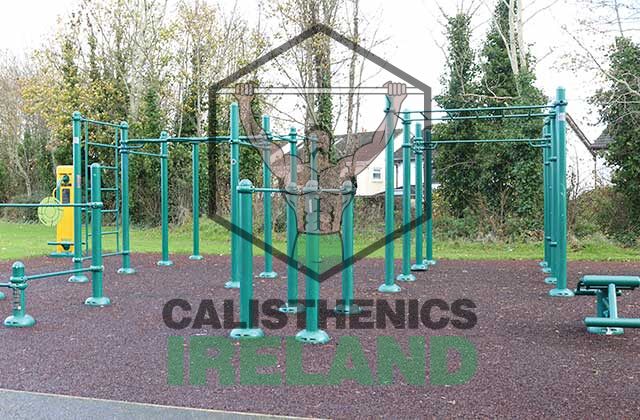 Calisthenics equipment at Hartstown Park in Blanchardstown, North Dublin for bodyweight strength training