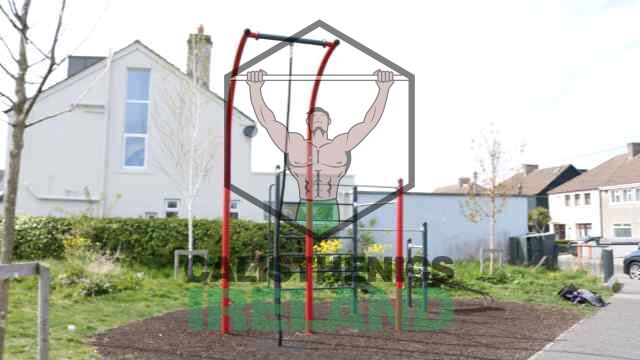 Public outdoor fitness space at Sandymount, designed for community bodyweight workouts