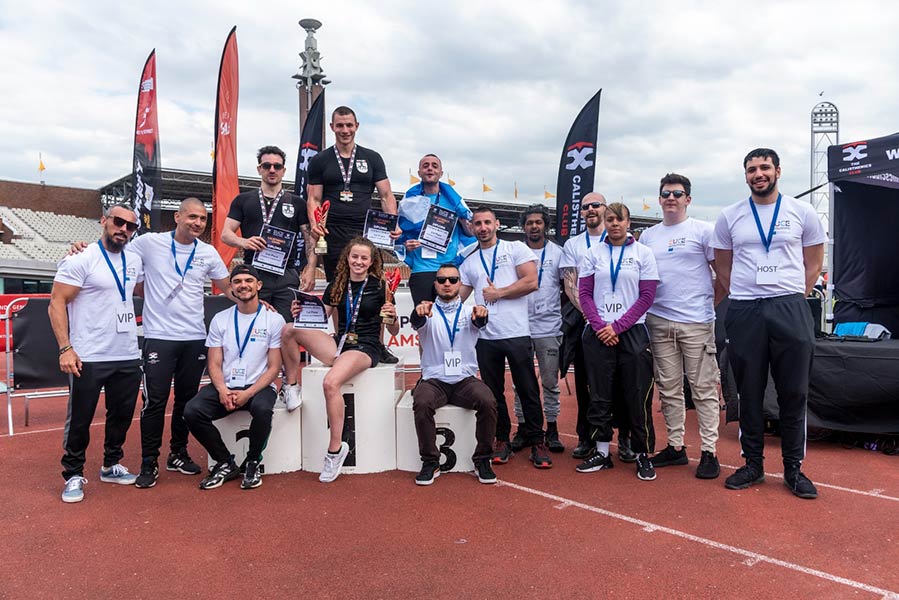 Mikolaj from Calisthenics Ireland helping coordinate the International Street Workout Competition in the Netherlands