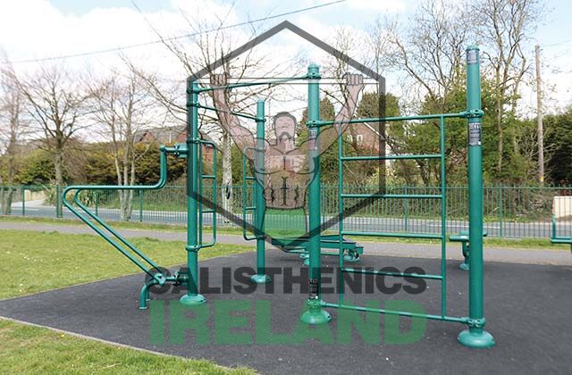 Pull-up bars at Kempton Park in Cork, part of the public outdoor calisthenics and street workout setup