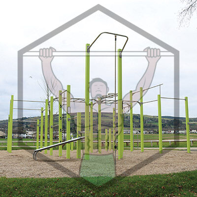 Calisthenics and bodyweight training equipment at Killinarden Park in South Dublin designed for outdoor strength and functional workouts
