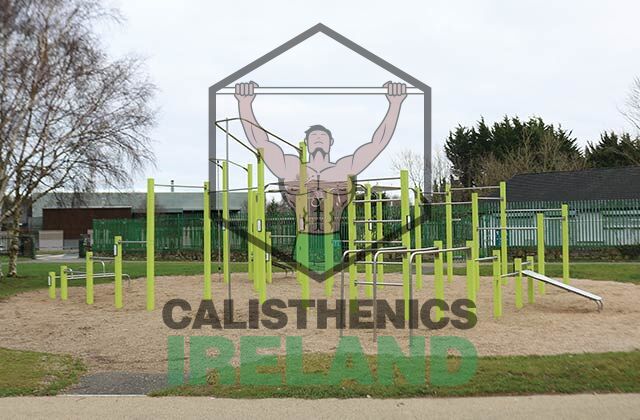 Outdoor calisthenics equipment at Killinarden Park in South Dublin designed for bodyweight exercises and street workout routines
