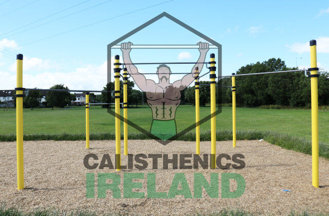 Street workout park in Knockmitten Dublin with pull-up bars and bodyweight training stations