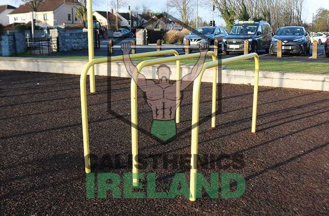 Bodyweight equipment and dip bars at Esker South in Lucan, Dublin for calisthenics and strength training