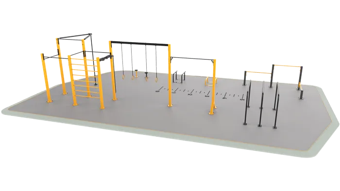 Outdoor fitness equipment designed for bodyweight workouts and calisthenics training in Ireland