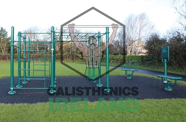 Street workout area at Porterstown Park in Castleknock, Dublin for calisthenics and functional training