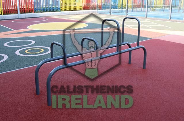 Street workout park in Ballinteer, South Dublin, featuring outdoor calisthenics bars for bodyweight and functional fitness training