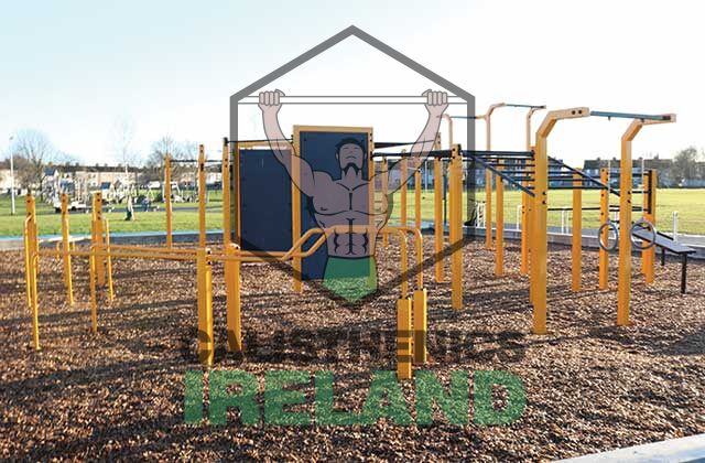 Bodyweight exercise bars at Quarryvale Park in Clondalkin designed for outdoor strength and calisthenics training