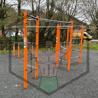 Calisthenics park equipment and workout bars at Rochestown in Cork, designed for public outdoor bodyweight and functional training