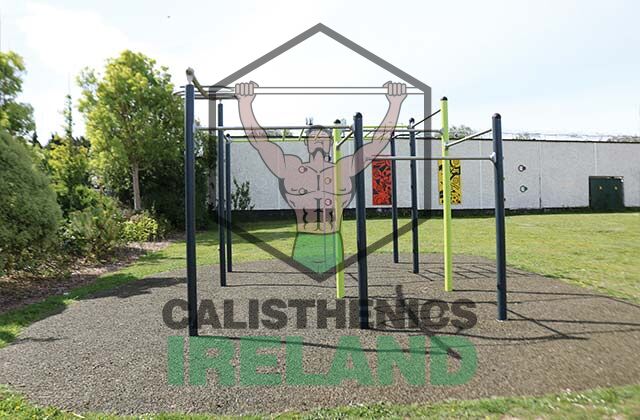 Calisthenics park in Sandyford, Dublin, offering a modern training space with street workout bars and open-air exercise stations