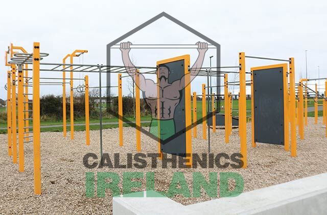 Calisthenics park beside SCD Leisure Tallaght in Jobstown, Dublin, with outdoor fitness equipment for street workout and functional training