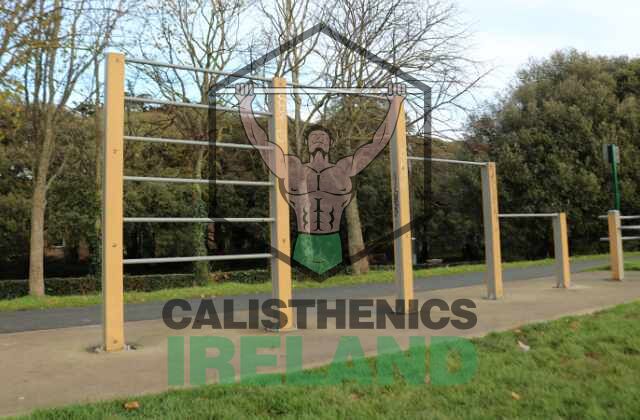 Pull-up bar station at St. Anne’s Park Dublin, used for bodyweight fitness and upper-body strength