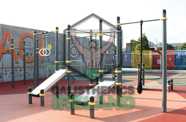 Street workout park in Ballinteer, South Dublin, featuring outdoor calisthenics bars for bodyweight and functional fitness training