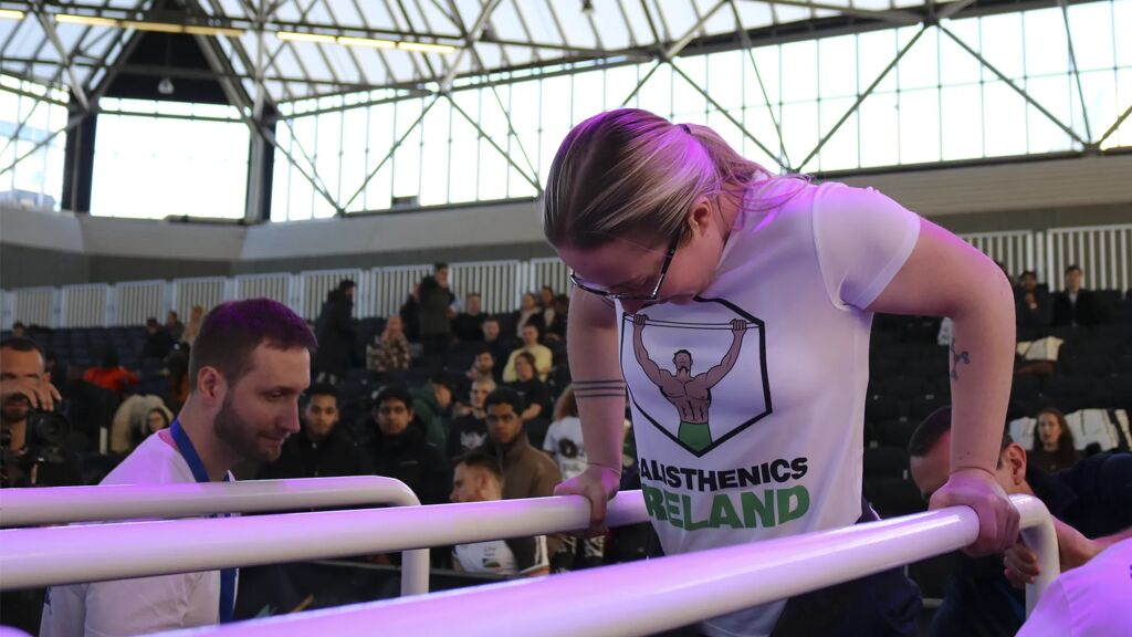 Irish athletes competing at a streetlifting and calisthenics event in Amsterdam