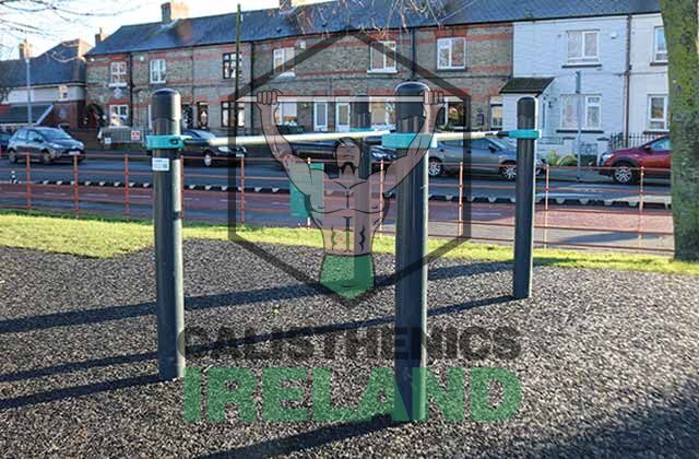 Calisthenics park in The Liberties, Dublin featuring outdoor bars and bodyweight training equipment