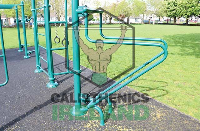 Outdoor pull-up bars at Tory Top Park in Cork, part of a public calisthenics setup for bodyweight training