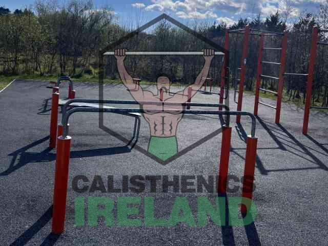 Parallel dip bars at Tramore Valley Park Cork, ideal for triceps, chest, and bodyweight training
