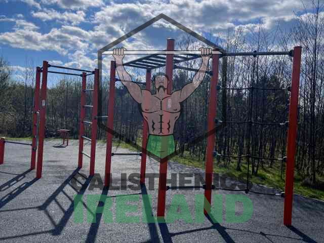 Monkey bar rig at Tramore Valley Park Cork, designed for functional fitness and grip strength